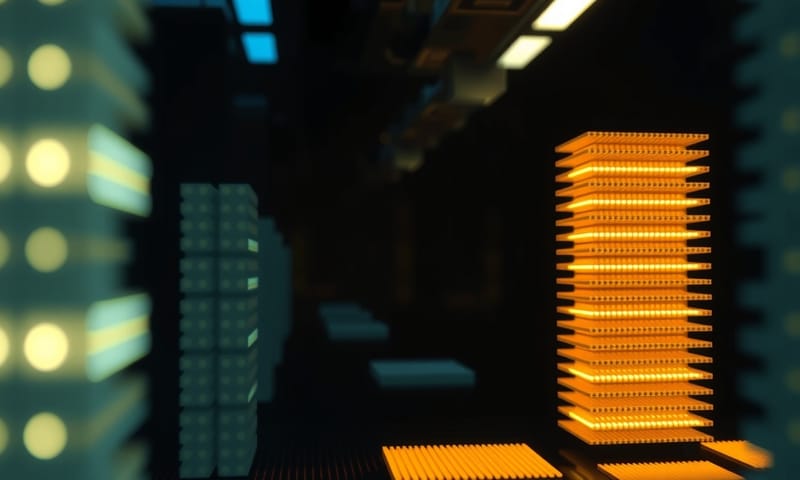 未來半導體技術藍圖的抽象想像