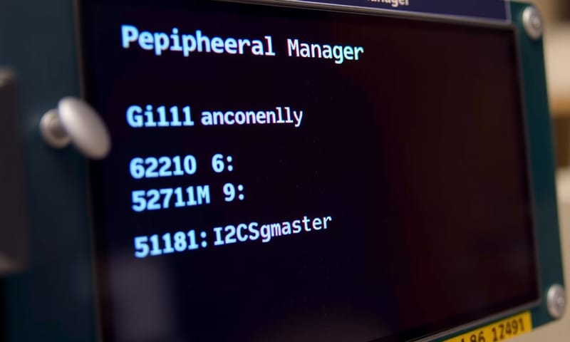 周邊管理器在終端機輸出的除錯報告示意