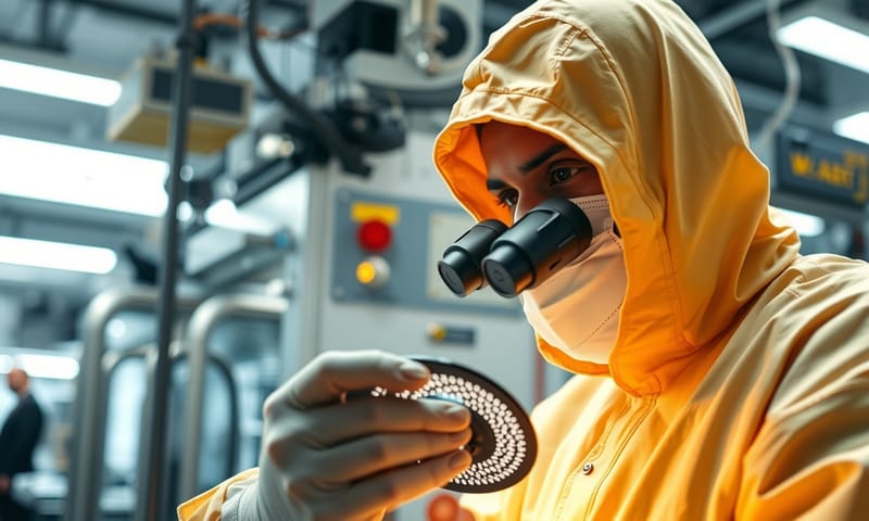 高科技無塵室的工作環境