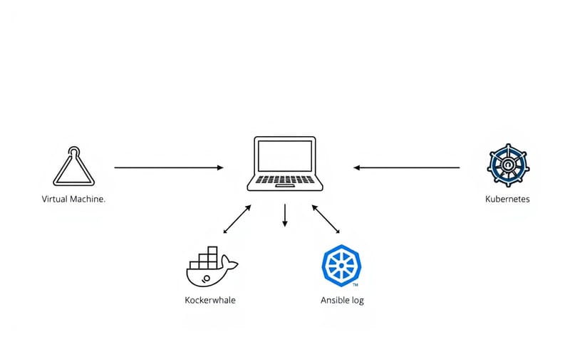 本地 DevOps 工具鏈協作示意圖