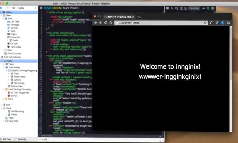 成功部署後在瀏覽器看到 Nginx 歡迎頁面的成果