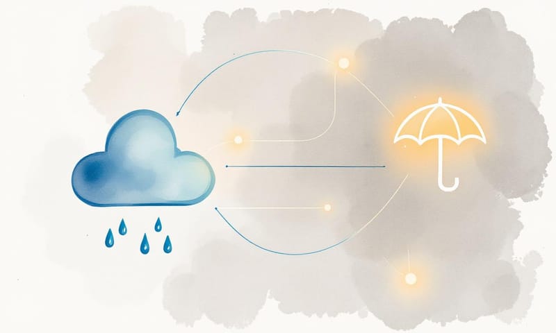 AI 連結概念的抽象示意