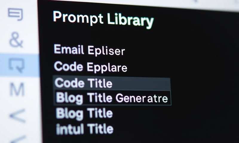 Fello AI 的 Prompt Library 功能，可以儲存常用指令