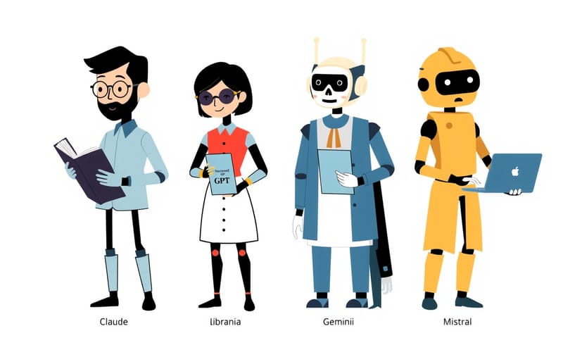 四大 AI 模型，就像四個不同個性的專家。