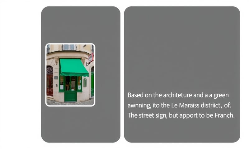 這是一個模擬 AI 分析圖片的對話介面，可以看出 AI 如何根據視覺線索提供初步判斷。