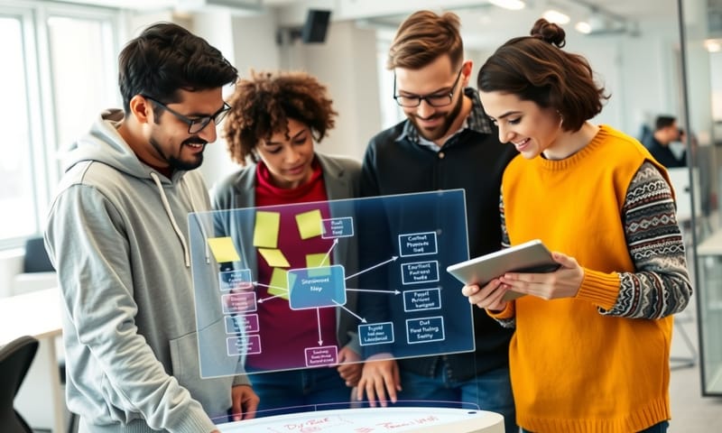 跨部門的 AI 小隊才是致勝關鍵：讓懂產品、懂技術、懂設計和懂業務的人坐在一起。