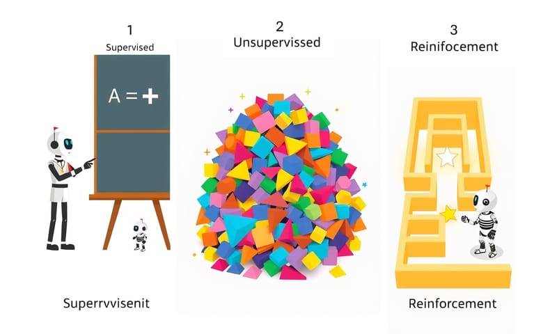 三種學習方式的核心差異
