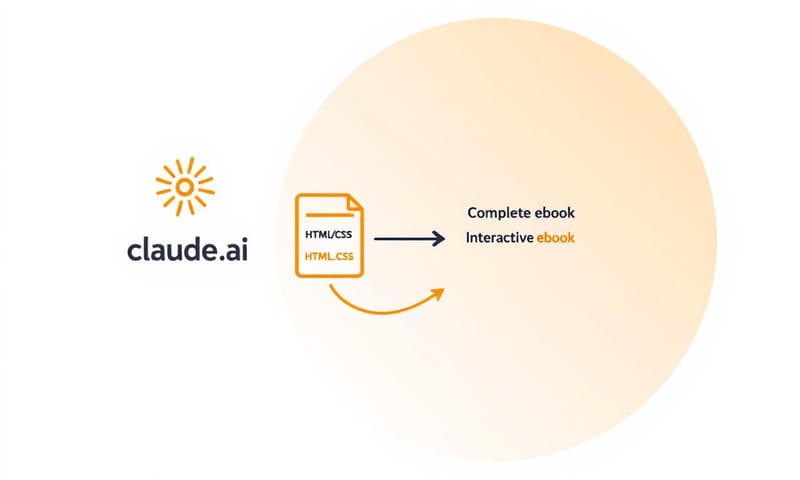 單一提示詞生成電子書的運作流程示意圖