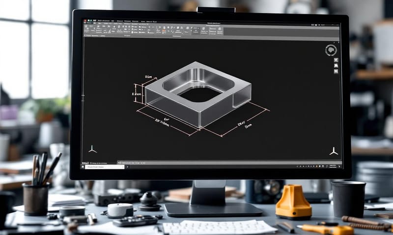 CAD軟體中顯示的板金零件設計圖，標示出折彎線與尺寸。
