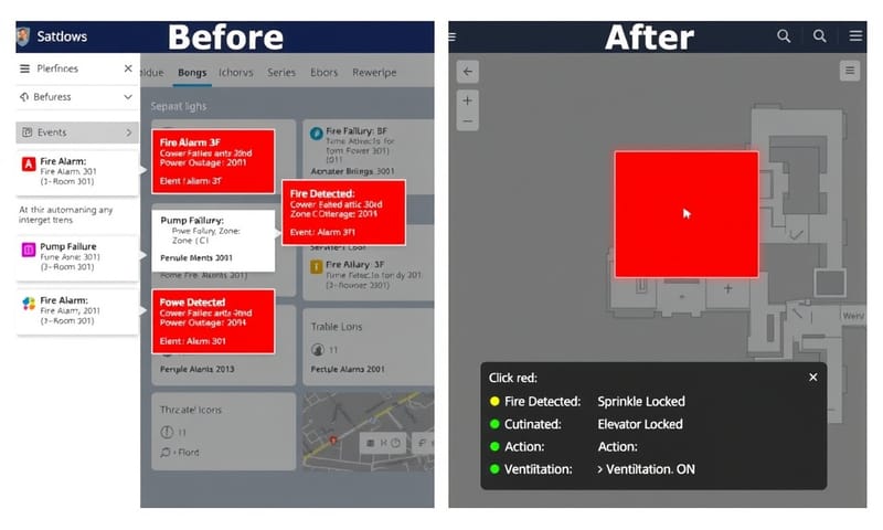 整合式管理平台儀表板前後對照