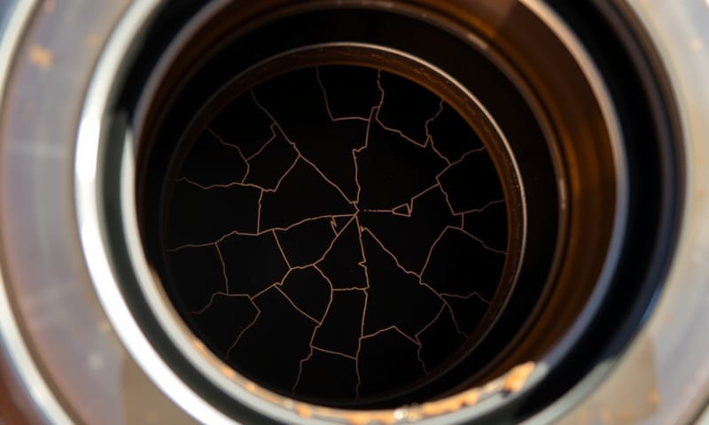 故障軸封的密封面熱裂紋