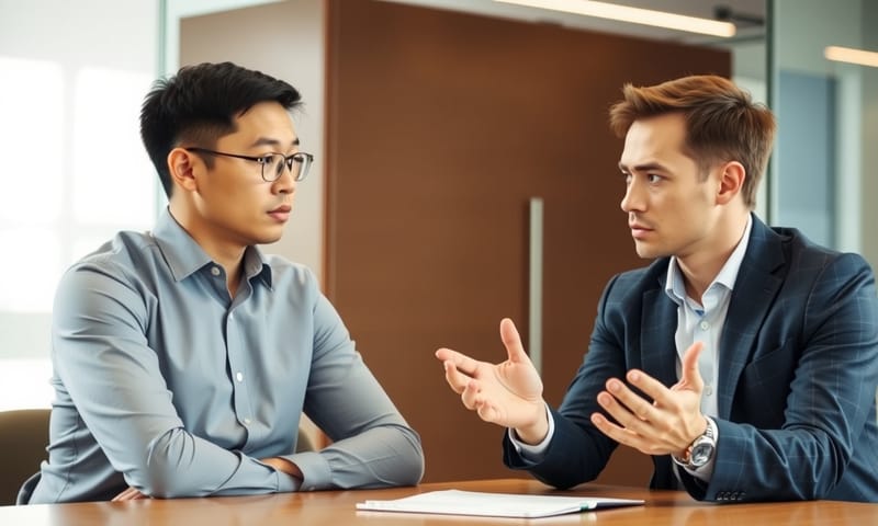 不同文化背景的商業人士進行談判