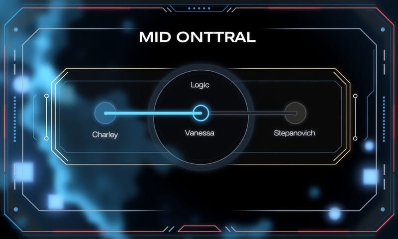 將內在聲音視覺化為可調節的控制面板，象徵著主動協調與平衡。