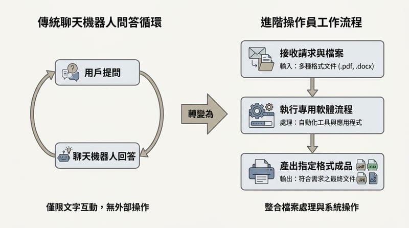 概念總覽：從 chatbot 到 operator 的期待值轉換